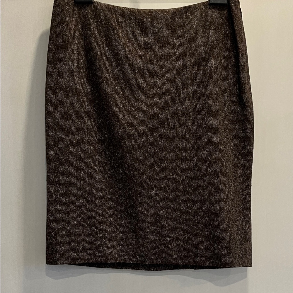 Ralph Lauren Black Label wool and cashmere, silk lined Brown Women's Skirt